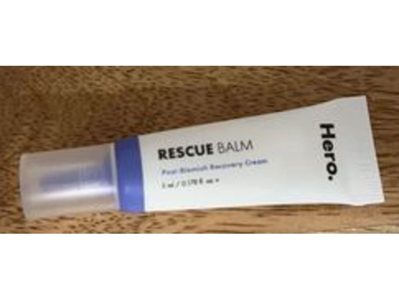 Hero Cosmetics Rescue Balm Post-Blemish Recovery Cream, 0.178 fl oz/5 mL.