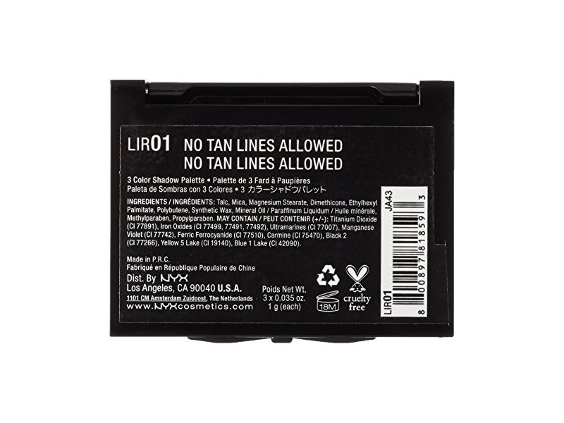 NYX Professional Makeup Love In Rio Eyeshadow Palette, Lir01, 0.105 oz/1 g