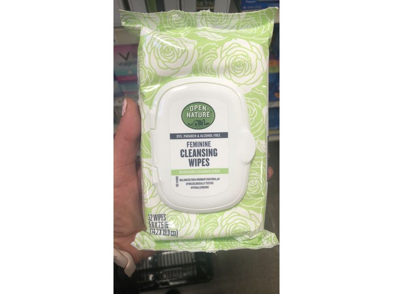 Open Nature Cleansing Wipes Feminine Cucumber - 32 CT
