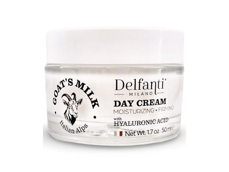 Delfanti-Milano Goat’s Milk Day Cream, Hyaluronic Acid, 1.7 oz/50 mL