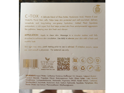 STEMTOX C•TOX 保湿♡ STEMTOX C•TOX 保湿♡ C.TOX | Protein Stem Cell Moisturizer