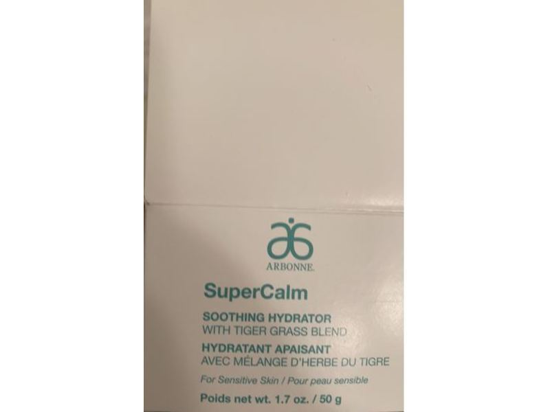 Arbonne Supercalm Soothing Hydrator, Tiger Grass Blend, Sensitive Skin, 1.7 oz/50 g