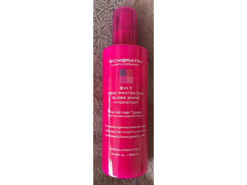 Bio Keratin Luxury Collection 3-In-1 Heat Protection + Gloss Shine + Hydration, 8.45 fl oz/250 mL