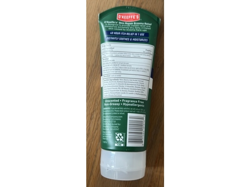 O’Keeffe’s Skin Repair Eczema Relief Body Cream, Colloidal Oatmeal, 7 oz/198 g