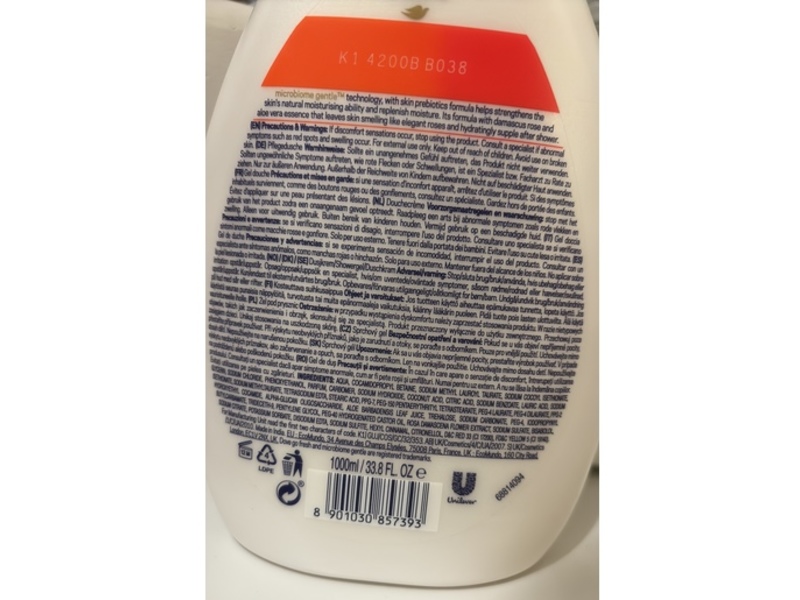 Dove Body Wash, Rose Aloe Vera, 33.8 fl oz/1000 mL