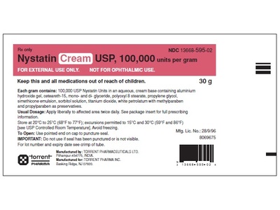 Nystatin Cream USP, 100000 units, 30 g Torrent Pharma, Inc.(RX)