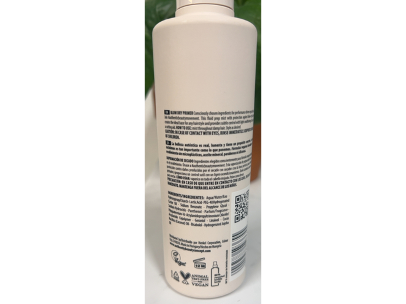 Authentic Beauty Concept Blow Dry Primer, 8.4 fl oz/250 mL