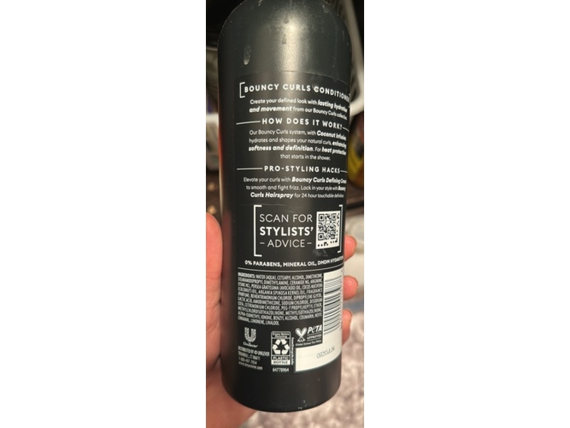 TRESemmé Bouncy Curls Conditioner, Coconut Infusion, 16.5 fl oz/488 mL