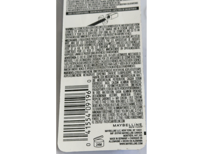 Maybelline New York Tattoo Studio Sharpenable Gel Pencil Waterproof Eyeliner, 819 Galactic Cobalt, 0.04 oz/1.2 g