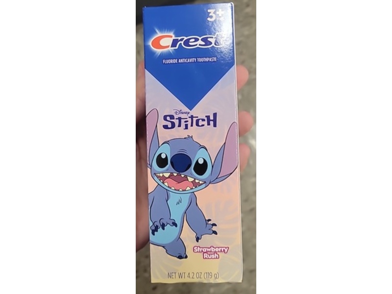 Crest Disney Stitch Flouride Anticavity Toothpaste, Strawberry Rush, 4.2 oz/119 g