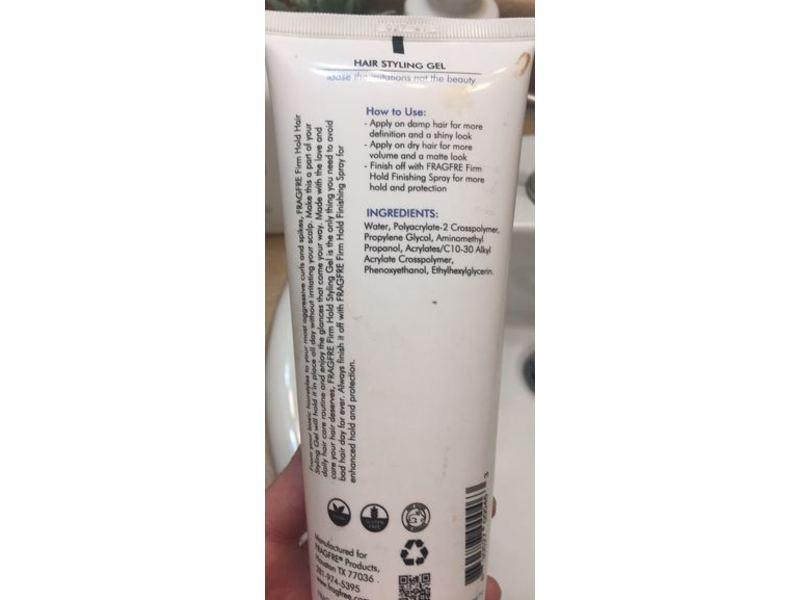 FragFre Styling Gel, Firm Hold, 8 fl oz/237 mL