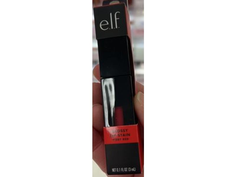 e.l.f. Cosmetics Glossy Lip Stain, Fiery Red, 0.1 fl oz/3 mL