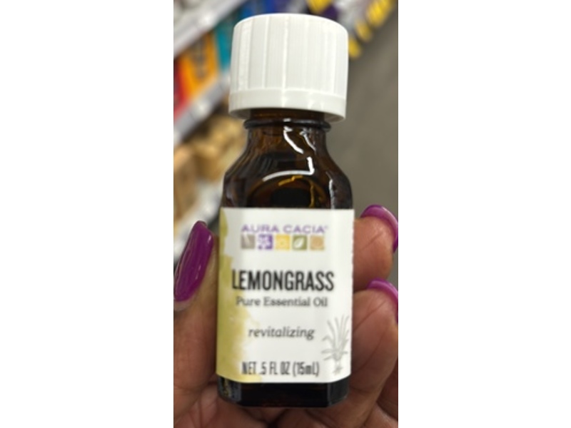 Aura Cacia Reviatlizing Pure Essential Oil, Lemongrass, 0.5 fl oz/15 mL