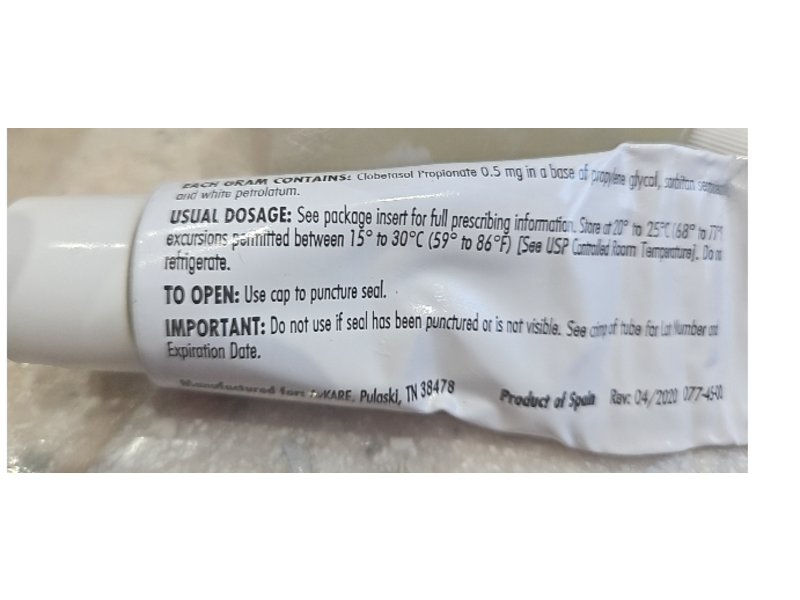 Clobetasol Propionate OintmentUSP, 0.05%, 45 g, Avkare (RX)