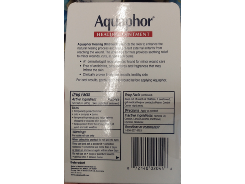 Aquaphor Advanced Protection Healing Ointment, 0.35 oz/10 g, Pack of 2
