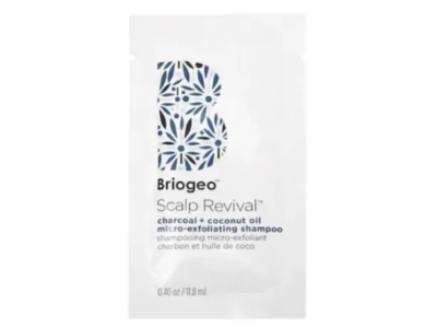 Briogeo Micro-Exfoliant Scalp Revival Shampoo, Charcoal + Coconut, 0.4 fl oz/11.8 mL