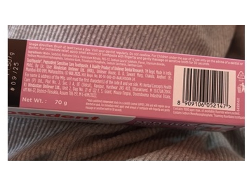 Pepsodent Sensitive Care Toothpaste, 70 g