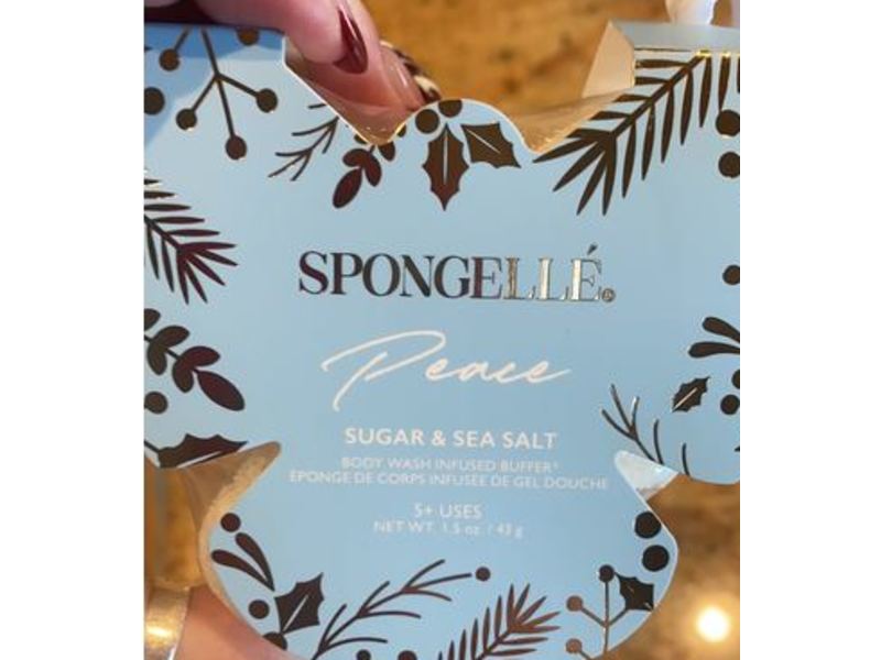 Spongelle Peace Body Wash Buffer +Sponge, Sugar & Sea Salt, 1.5 oz/43 g
