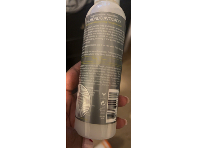 Design Essentials Antifrizz & Moisturizing Spray, Almond + Avocado, 6 oz /120 g