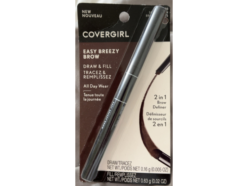 CoverGirl Easy Breezy 2 In 1 Brow Definer, 300 Soft Brown