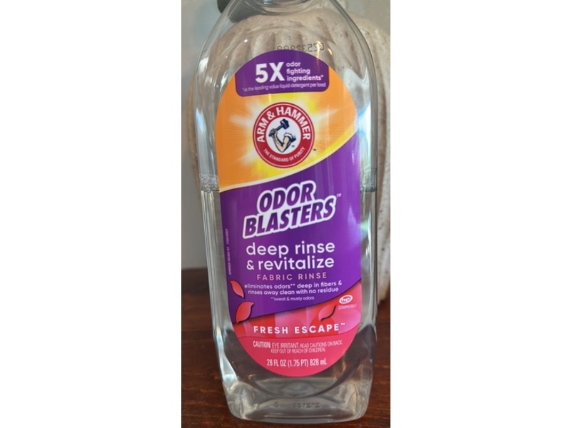 Arm & Hammer Odor Blasters Deep Rinse & Revitalize Fabric Rinse, Fresh Escape, 28 fl oz/828 mL