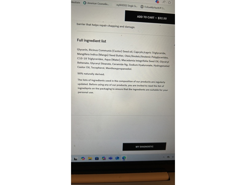 Typology L72 Repairing Lip Mask, 1% Ceramides + Hyaluronic Acid, 15 mL