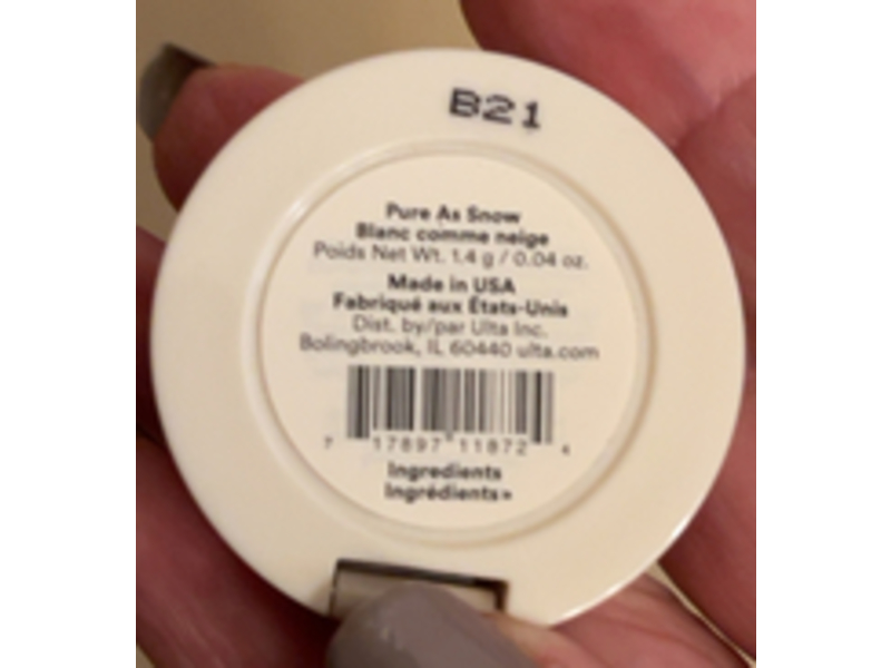 Ulta Beauty Collection Eyeshadow, Pure As Snow, 0.04 oz/1.4 g