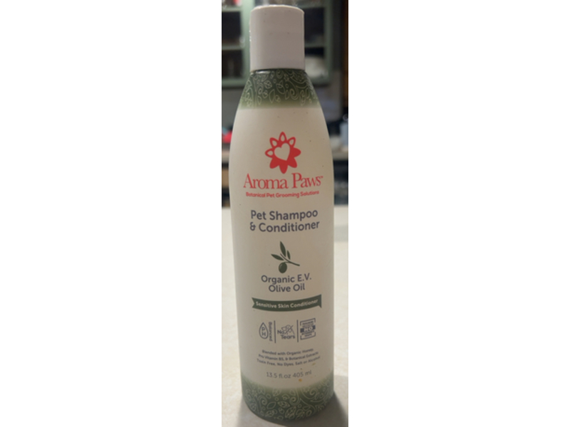Aroma Paws Organic Oliver Oil Pet Shampoo & Conditioner, 13.5 fl oz/405 mL