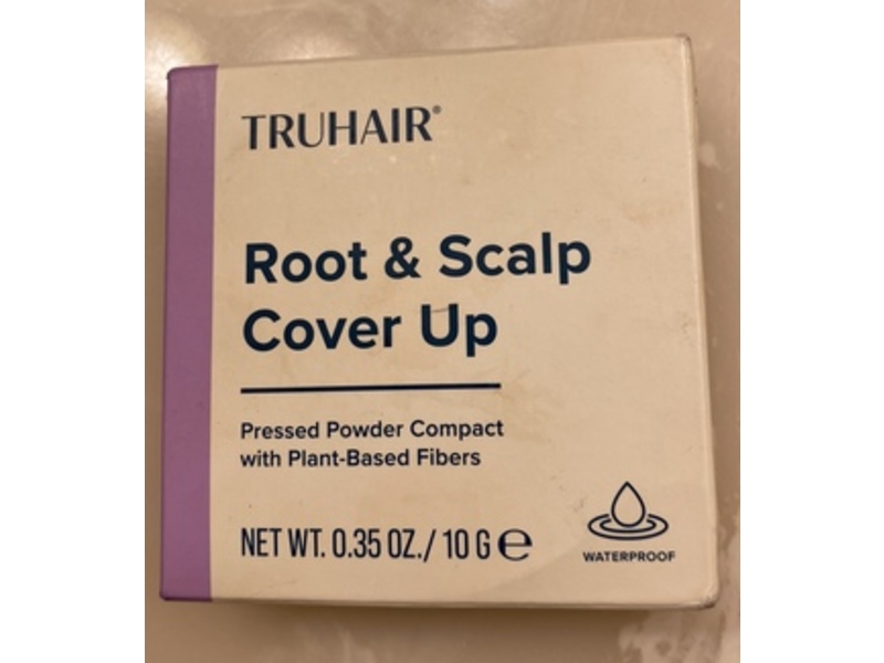 Truhair Root & Scalp Cover Up Pressed Powder Compact, Light Brown, 0.35 oz/10 g