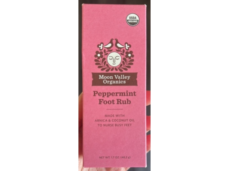 Moon Valley Organics Peppermint Foot Balm, Arnica & Coconut Oil, 1.7 oz/48.2 g