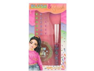 TOPModel Blush & Brush Set for Girls, 0.085 oz/2.4 g