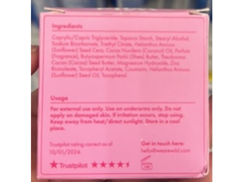 Wild Cream Deodorant Refill, Cherry Blossom, 1.4 oz/40 g