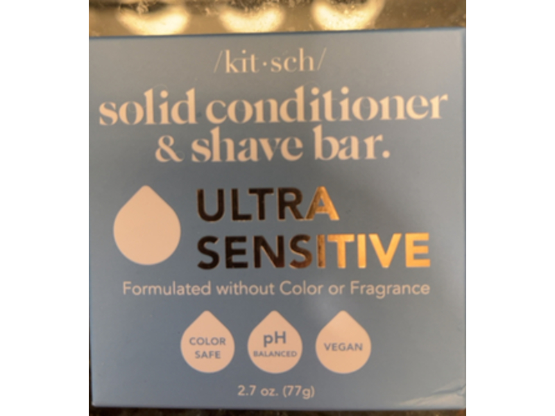 Kitsch Solid Conditioner & Shave Bar, Ultra Sensitive, 2.7oz/77 g