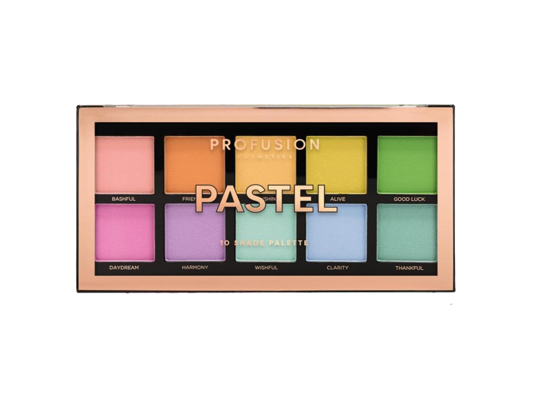 Profusion 10 Shade Eyeshadow Palette, Pastel, 0.42 oz/12 g