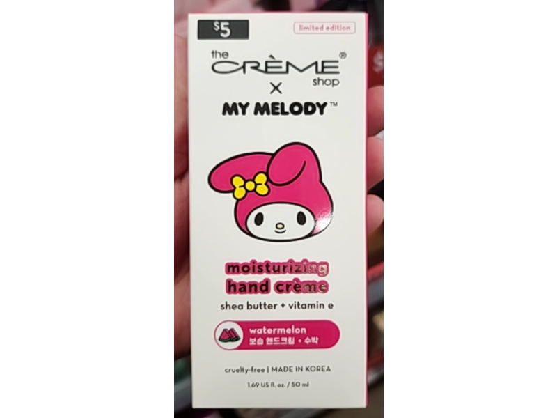 The Creme Shop My Melody Hand Creme, Watermelon, 1.69 fl oz/50 mL