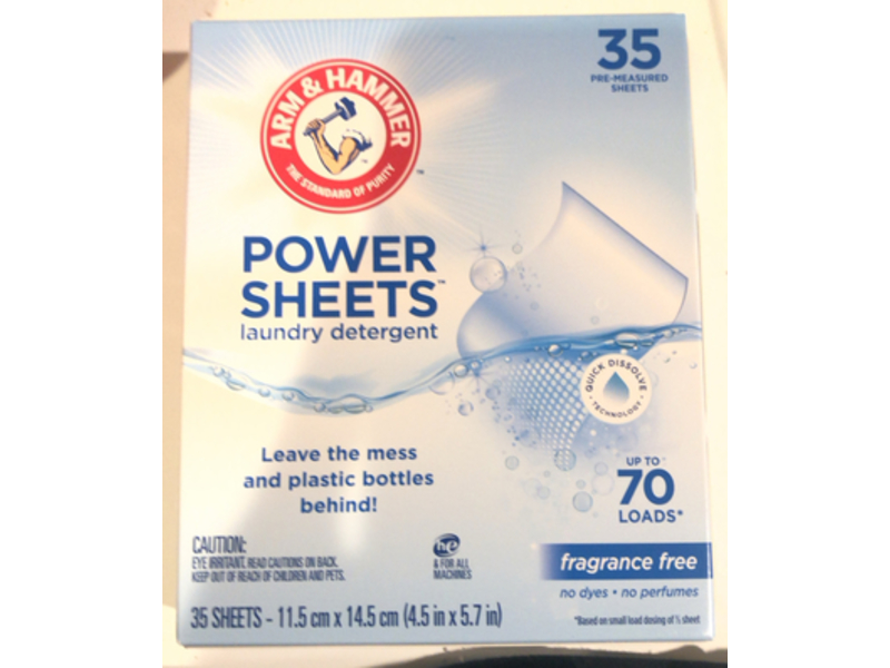 Arm & Hammer Laundry Detergent Power Sheets, 70 Loads, 35 Count