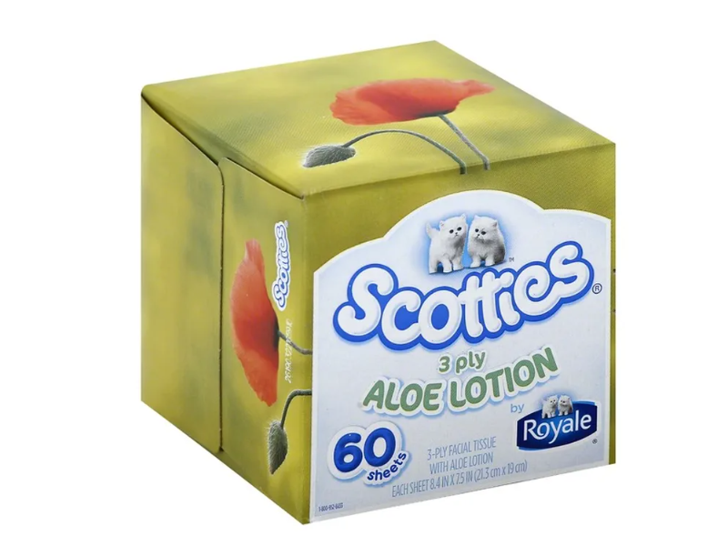 Scotties Facial Tissue, Aloe Lotion, 60 Count