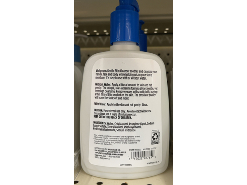 Walgreens Gentle Skin Cleanser, 16 fl oz/473 mL
