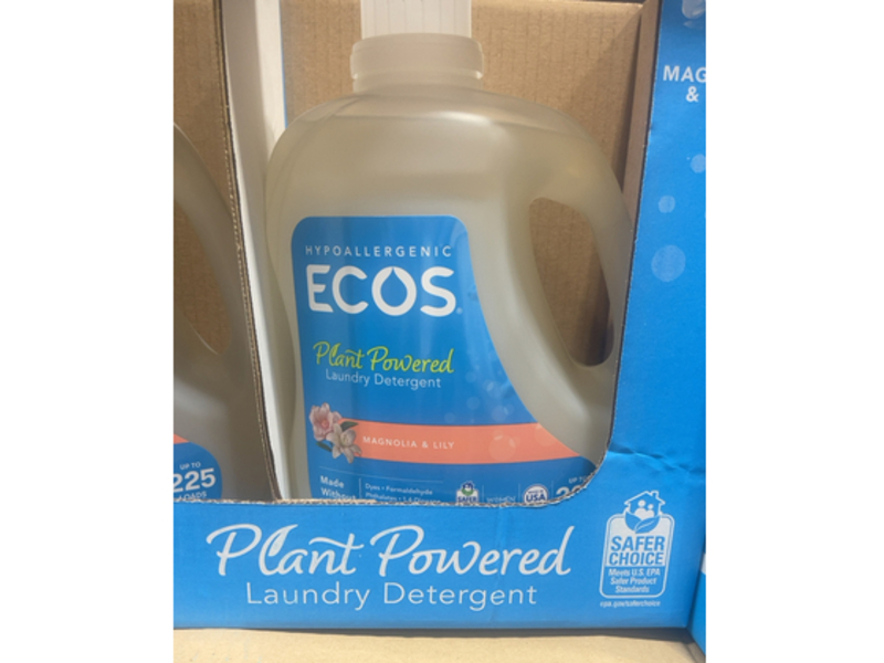 Ecos Plant Powered Laundry Detergent, Magnolia & Lily, 225 Loads, 225 fl oz/6.65 L