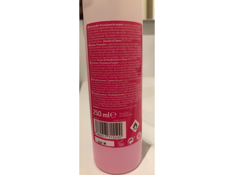 Bonte Everyday Nail Polish Remover, Acetone, 250 mL