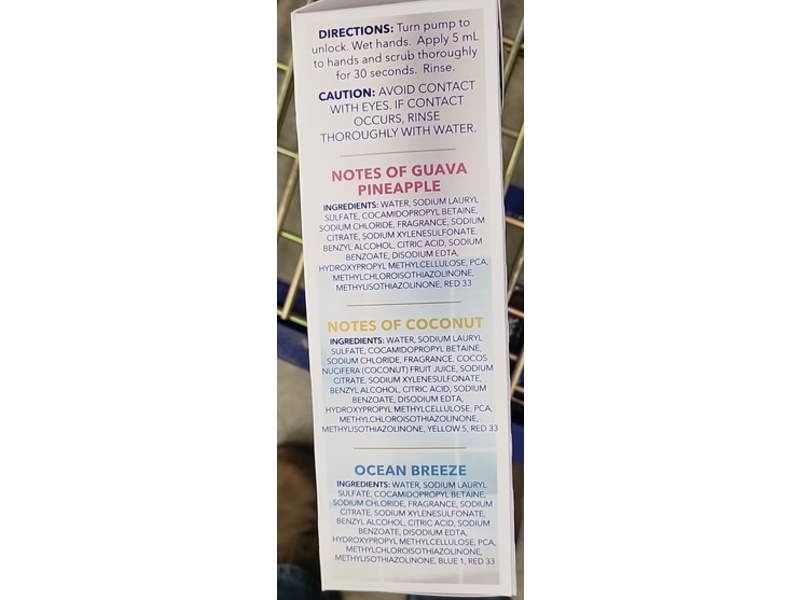 Safeguard Ultimate Care Hand Wash, Guava Pineapple, Ocean Breeze & Coconut, 15.5 fl oz/458 mL, Pack Of 3