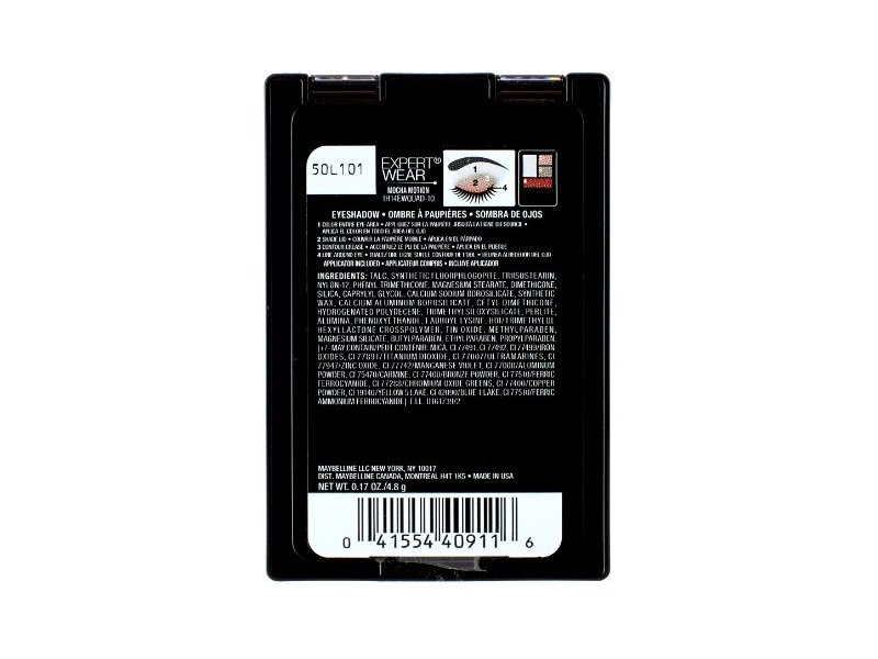 Maybelline New York Expert Wear Eyeshadow Quads, Mocha Motion, 0.17 oz / 4.8 g