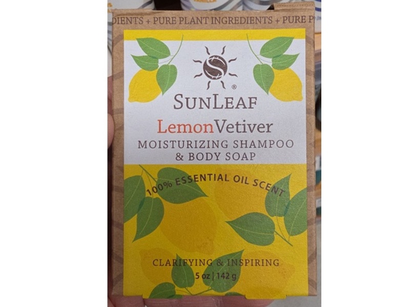 SunLeaf LemonVetiver Moisturizing Shampoo & Body Soap, 5 oz/142 g