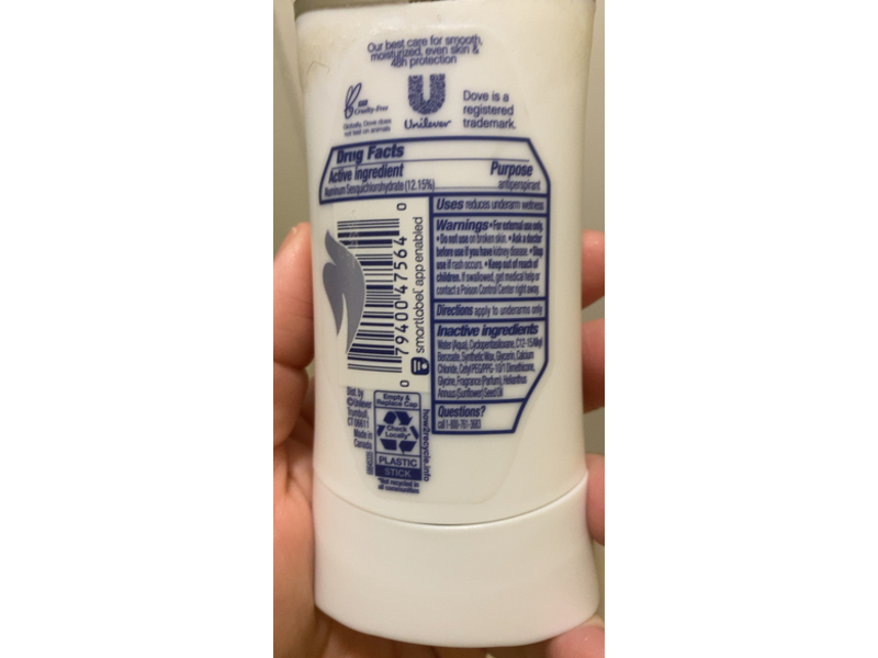 Dove Ultimate Water Based + Glycerin Antiperspirant Deodorant, Orchid & Blackberry, 2.6 oz/74 g