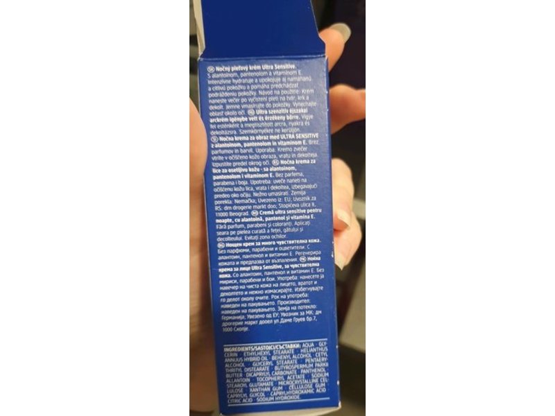 Balea med Ultra Sensitive Night Cream, 50 mL