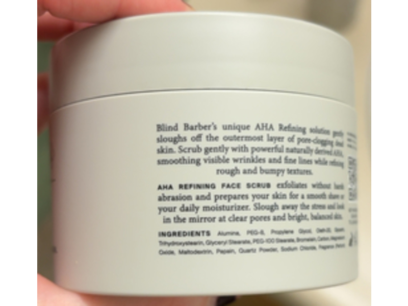 Blind Barber Refining Face Scrub, Calabrian Bergamot & Guaiac Wood, 6 oz/180 mL