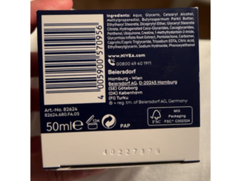 Nivea Microbiome Balance Anti-Wrinkle Night Cream, Q10, 50 mL