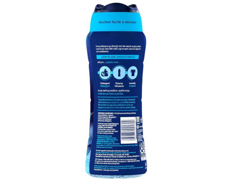 Downy Infusions Balance In Wash Scent Booster, Crisp Rain & Blue Eucalyptus, 18.2 oz/515 g