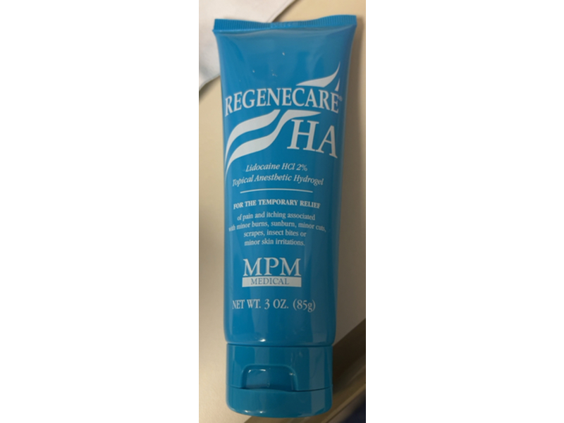 MPM Medical Regenecare HA Topical Anesthetic Hydrogel, Lidocaine HCI 2%, 3 oz/85 g