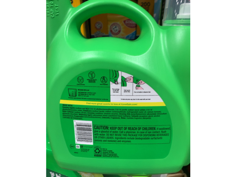 Gain Ultra Concentrated Liquid Laundry Detergent, 159 Loads, 208 fl oz/6.15 L